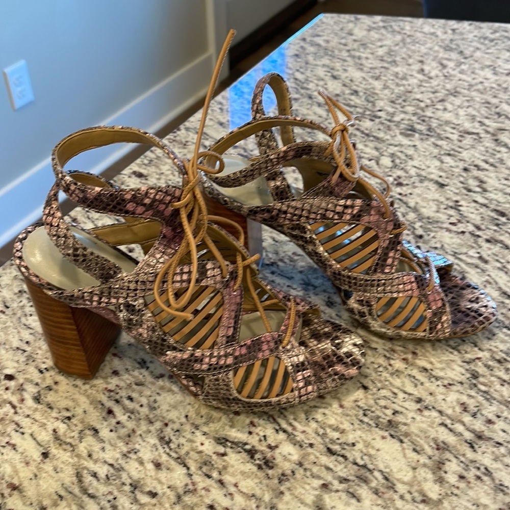 1state Leather and Croc Sandals